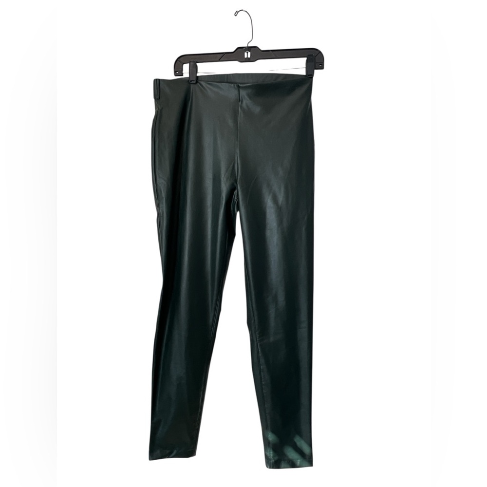Vince Camuto Women's Faux Leather Leggings Dark Green Size S Baddie